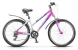 Велосипед STELS 26' рама женская, алюминий, MISS-7500 белый/розовый/фиолетовый, 21 ск., 16'